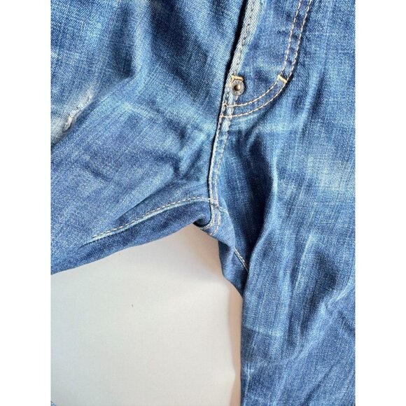 DSQUARED2 Sexy Twist Blue Mid Rise Twisted Seam Skinny Jeans, Size 44 W31 - Picture 5 of 16